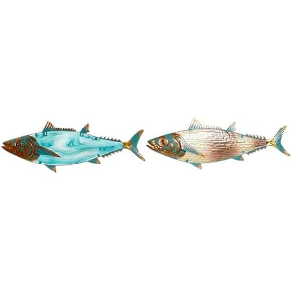 Seinäkoriste - HOME ESPRIT - Välimeren Kala - Monivärinen - 70 x 25,5 cm - 2 yksikköä mångfärgad