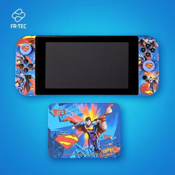 Kit med tillbehör för Switch - Superman Blå röd