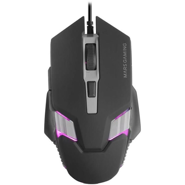 Souris Gaming - Mars Gaming - MM024 - RGB Flow-belysning - Optisk sensor 4000 DPI - Huano mekaniska switchar Svart