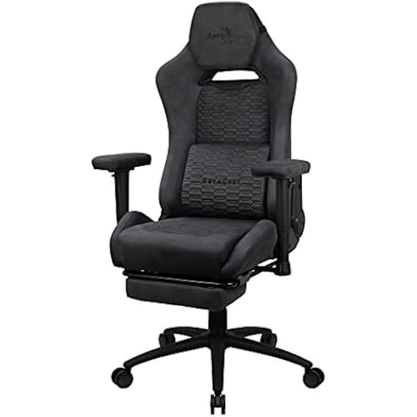 Aerocool ROYALSLATEGR Premium Ergonomic Gaming Stol - Grå - Benstöd - Aerosuede Technology Grå