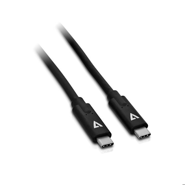 V7 V7UCC-2M-BLK-1E USB-C kabel - Sort - 2m - Synkronisering og opladning - 2 års garanti