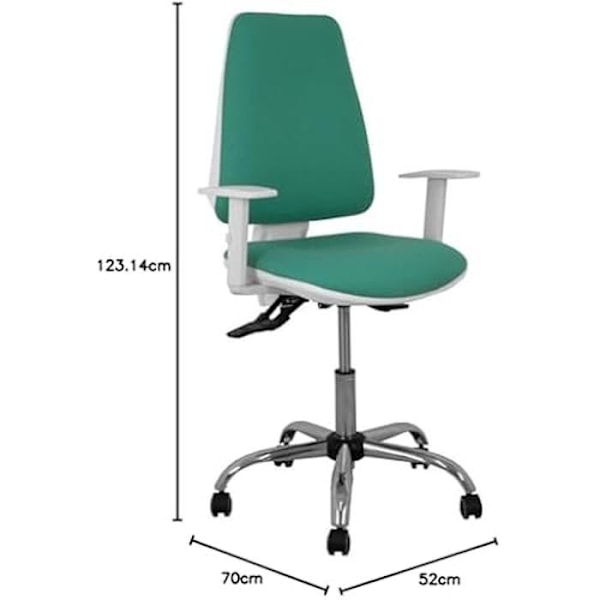 Kontorsstol - PIQUERAS Y CRESPO - 1014ASB456B5CRRP - Ergonomisk - Justerbar i höjdled - Smaragdgrön Färg