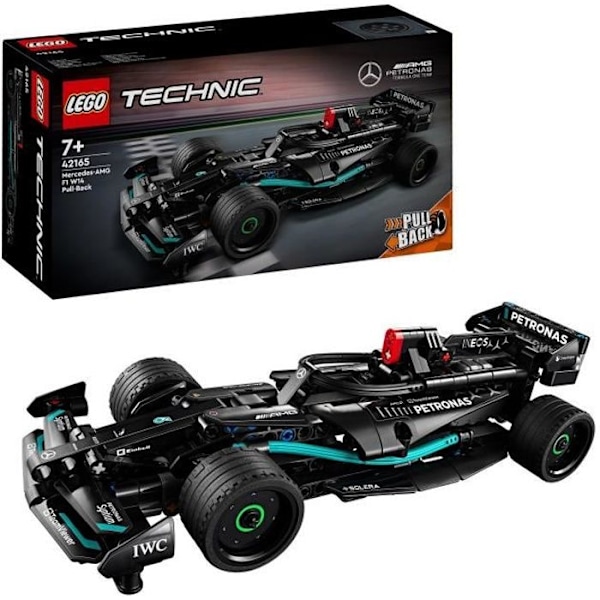LEGO Technic 42165 Mercedes-AMG F1 W14 E Performance Pull-Back, Legetøjsbil, Replika Svart