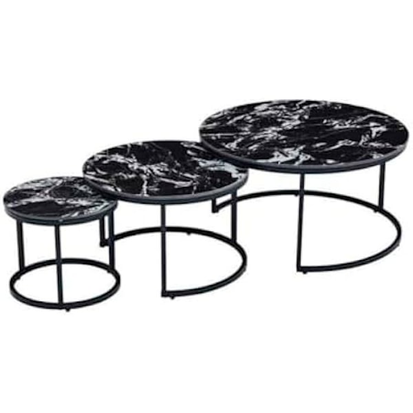 Konsoli - HOME ESPRIT - Musta - Metalli ja keramiikka - 85,5 x 12,5 x 87,5 cm - Sisääntulokalusteet Flerfärgad