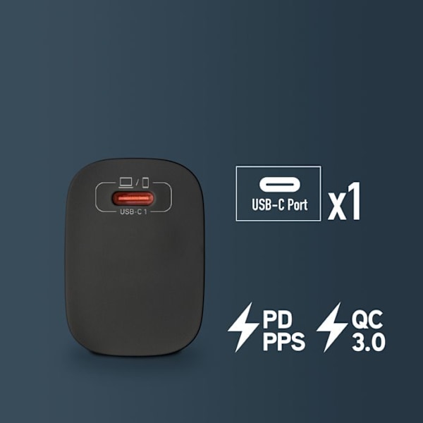 NGS BUD 20W: universell USB-C väggladdare av typ C med en uteffekt på 20W. Säker och snabb laddning.