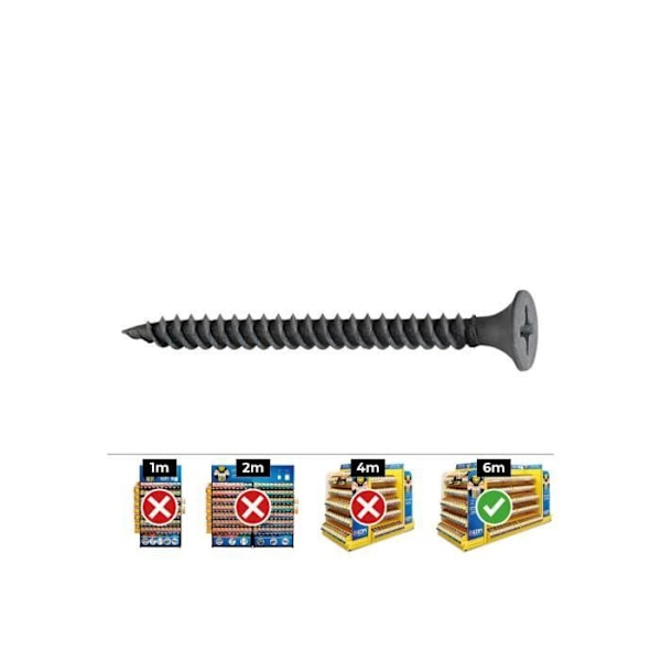 Skruv Plate-Metal Pladur Din Ssf 3,5x55 Fosfat - GENERIC - Box 500 Uni - Vit