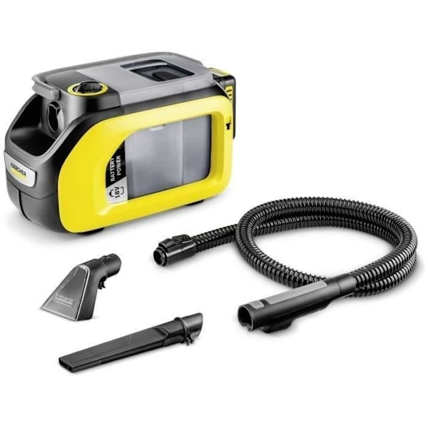 KARCHER - Extraktorinjektor 18V (2,5 Ah) - SE 3-18 kompakt (batteri ingår ej) - 12 min autonomi - svart/gul - 1.081-500.0 Grå och gul
