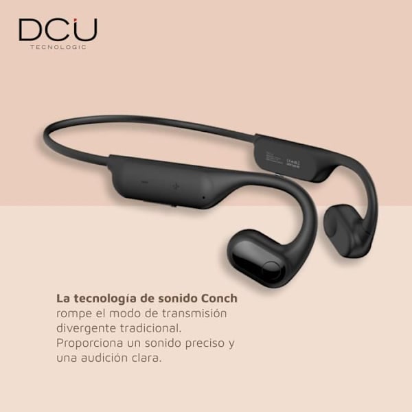 Bluetooth-høretelefoner med luftledning DCU TECNOLOGIC - Sort