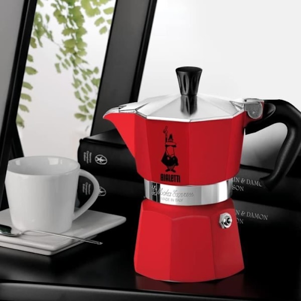 Cafestol Moka express 6t rød alu