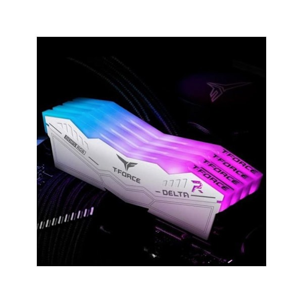 Team Group T-Force Delta RGB DDR5 Vit 6400MHz 32GB 2x16GB CL32 Dual AMD EXPO och Intel XMP Vit