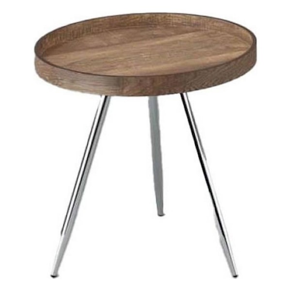 Sidebord DKD Home Decor Stål MDF Træ (45,8 x 45,8 x 47,5 cm)