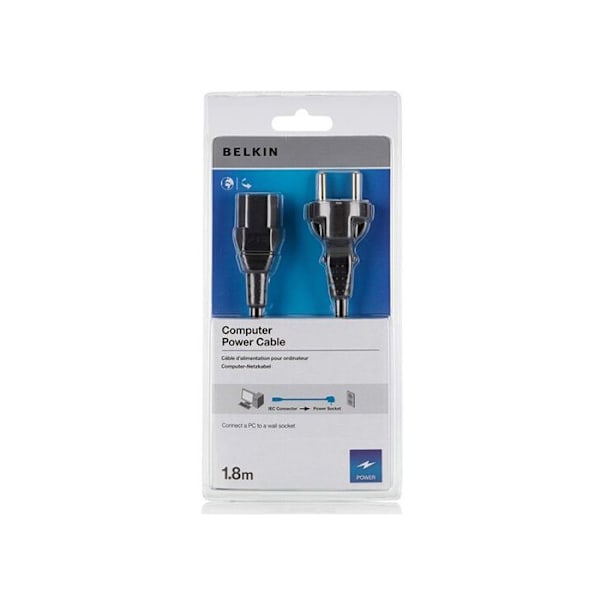 BELKIN Euro netledningskabel Iec F Euro Style M - 1,8m