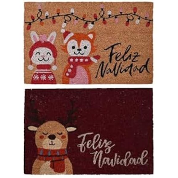 Dörrmatta - DKD HEMINNREDNING - Flerfärgad - PVC och kokosfiber - 60x40 cm - Rektangulär Färgad