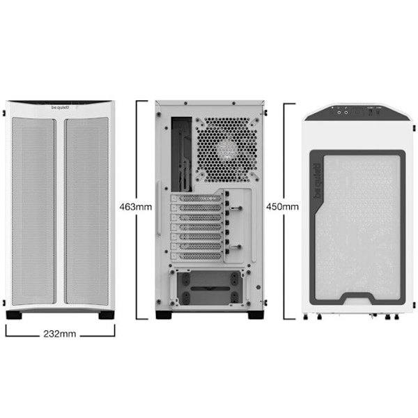 Be Quiet Pure Base 500DX ATX datorfodral, vit (BGW38)