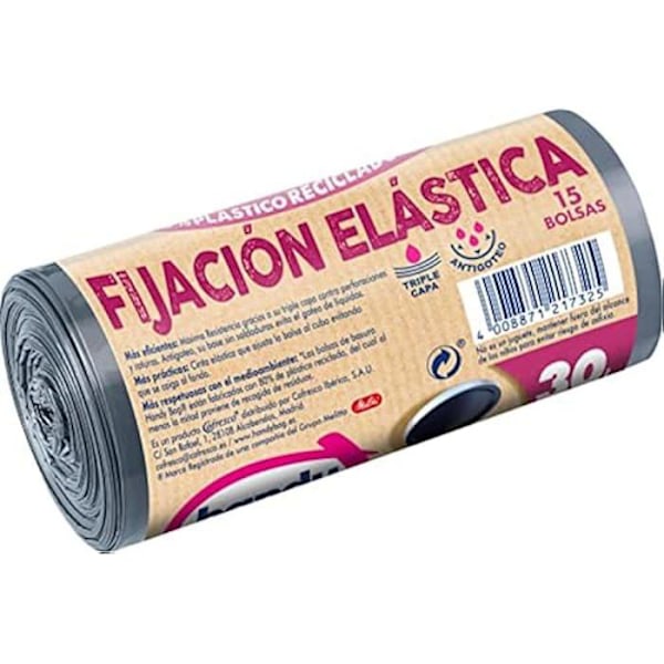 Soppåse - HANDY BAG - FIJACION ELASTICA - 30 liter - 15 enheter - Fästresår