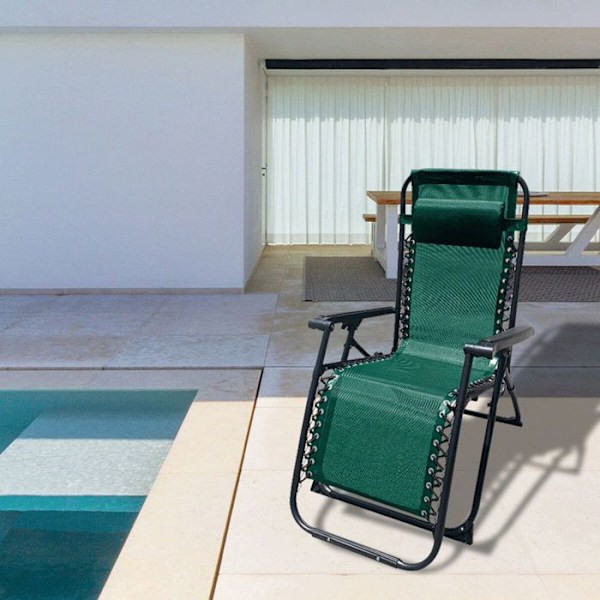 Sittlång Soffa Utomhus Justerbar 90 x 108 x 66 cm Grön - Marbueno