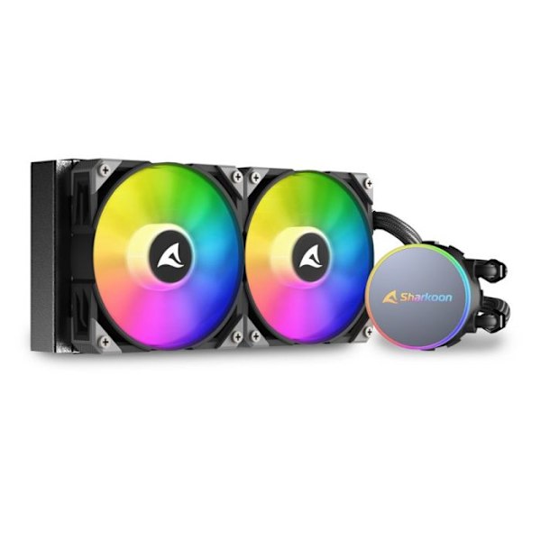 Alt-i-én væskekøling med RGB-belysning - SHARKOON S70 Sort