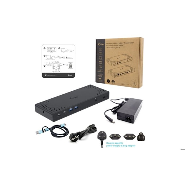 ”Liitäntäasema - I-TEC - Dualdock - 1x5K - 2x4K 60Hz - 100W Power Delivery”