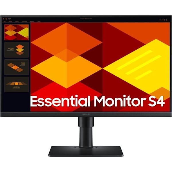PC Skærm - SAMSUNG - S27D400G - 27'' - FHD 1920x1080 - 100Hz - IPS - 5ms(GTG) - 250cd/m² - Justerbar fod - HDMI - DisplayPort Sort