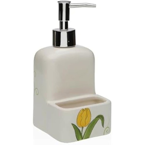 Sæbedispenser - VERSA - Tulipan - ABS keramik - Flerfarvet - 9 x 18,5 x 8 cm Flerfärgad