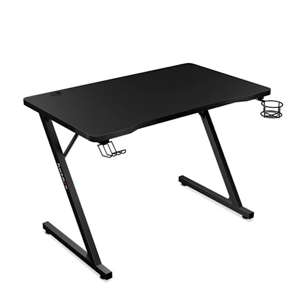 Bureau gaming - HUZARO - HERO 1.8 - Sort - MDF Carbon - Moderne design Sort