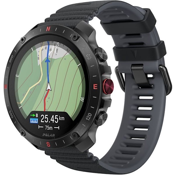 Trailklocka - POLAR - Grit X2 Pro - Svart - Autonomi 10 dagar - GPS med dubbel frekvens svart