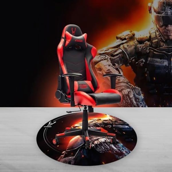 Woxter Stinger Floorpad Soldier - Land Gaming Pye, vandtæt gulvpude, vaskbar, 100 % mikrofiber, diameter 120 cm