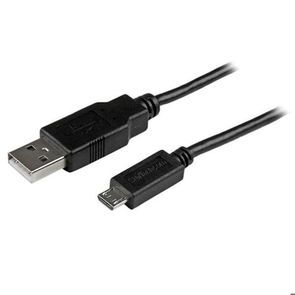 50 cm ohut USB A - Micro B matkapuhelimen lataus-/synkronointikaapeli - STARTECH - Älypuhelin / tabletti - Musta