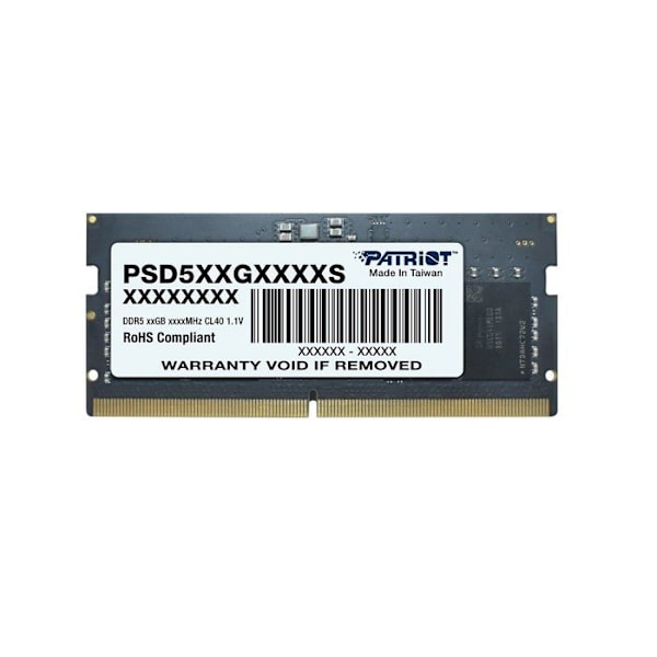 Barrette hukommelse SODIMM DDR5 32GB Patriot Signature Line PC5-38400 (4800 MHz) (Sort)