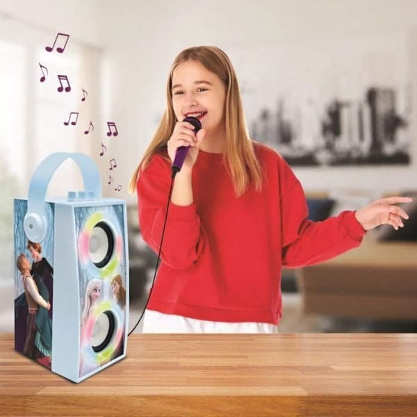 Karaokehögtalare för barn - LEXIBOOK - Fryst - Bluetooth V5.0 - Ljuseffekter blått och lila