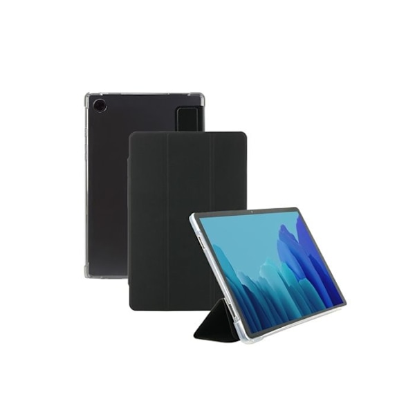 Beskyttelsesskal til Samsung Galaxy Tab A9+ 11'' - Stødabsorberende Transparent/Sort Etui med Stylusbærer - MOBILIS Klar/svart