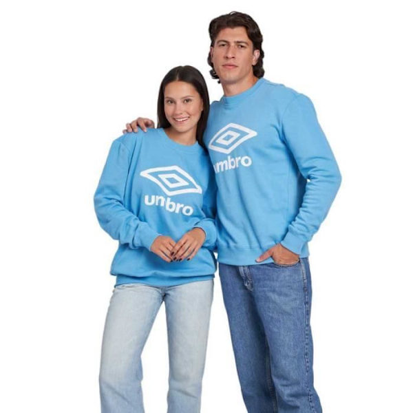 Kangaspaita - UMBRO - Fw Suuri Logo - Miehet - Pitkät hihat - Sininen perintö arv blå S
