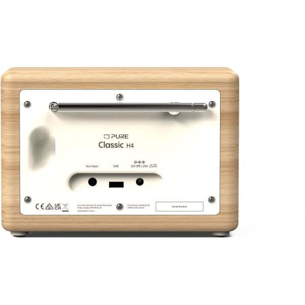 Digitalradio - PURE - Classic H4 - Bomull Vit/Ek Vit bomull/ek