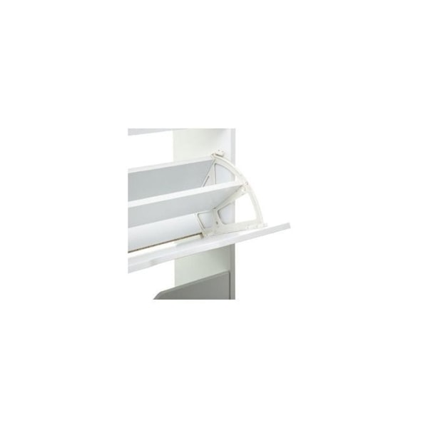 Skoskab 3 skuffer - L 60 x D 24 x H 115 cm - Hvid hvid