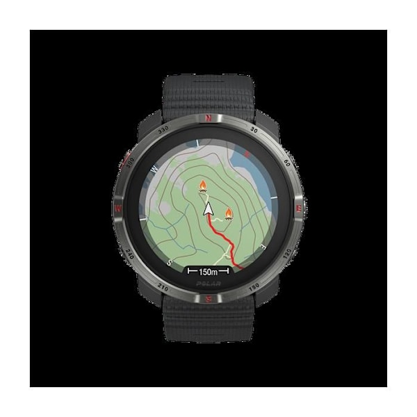 Utomhussportklocka - Polar - Grit X2 - Svart - Saphirglas - AMOLED-skärm Nattsvart