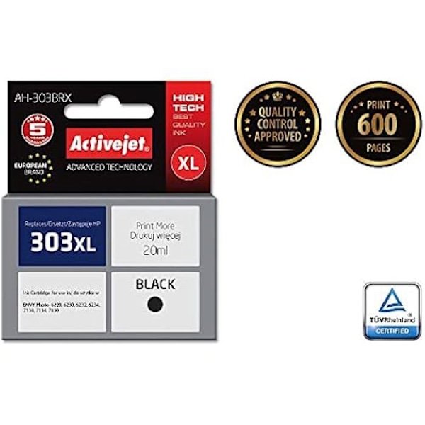 ACTIVEJET blækpatron til HP 303XL T6N04AE - Sort 20 ml