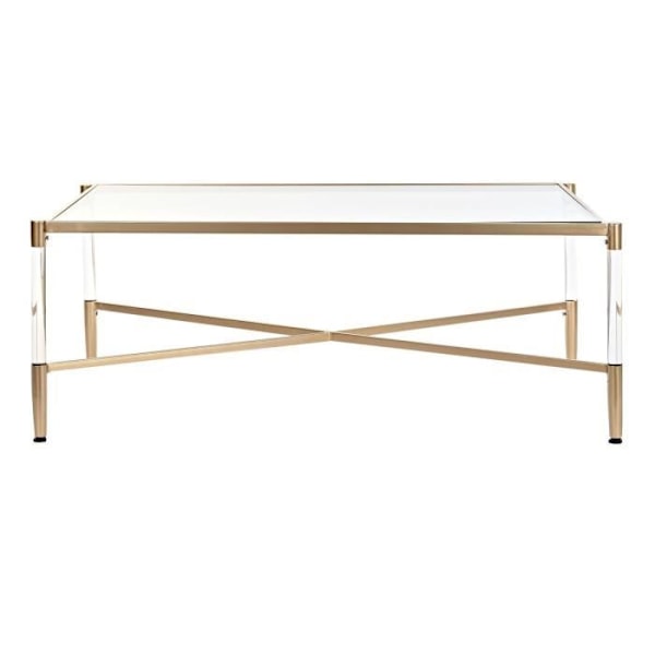 Sohvapöytä - Glam - Läpinäkyvä - Kultainen akryyli - Metalli - 120 cm
