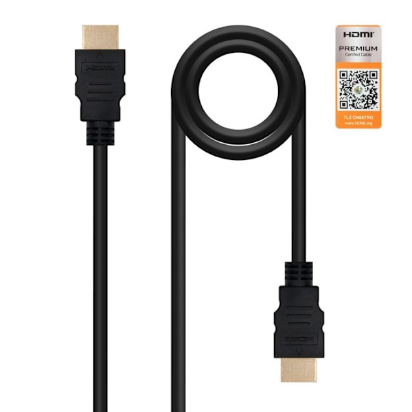 HDMI-kaapeli - NANOCABLE - 10.15.3601 - 1m - V2.0 - 4K 60Hz 18Gbps