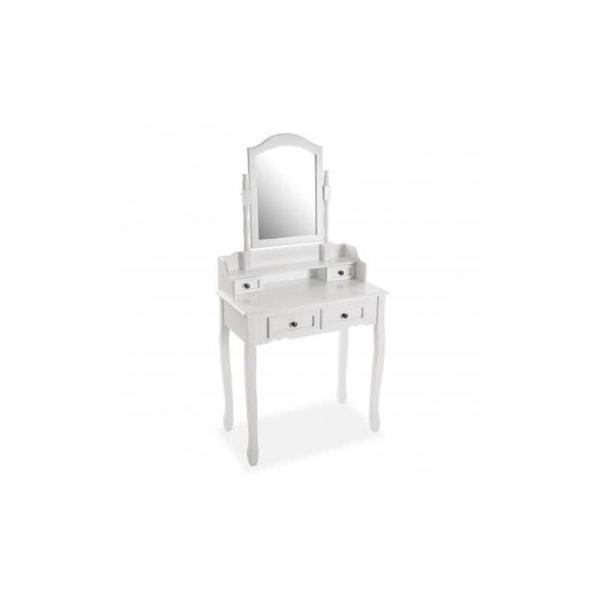 Venus Classic Toiletbord - VERSA - 146 x 40 x 75 cm - Træ og glas - Hvid Vit