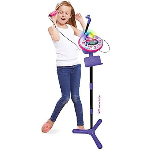 VTech 80-165822 Kidi SuperStar LightShow Interactive Elektronisk Karaoke, MP3-anslutning, Ljuseffekter, Röst, Inspelare,