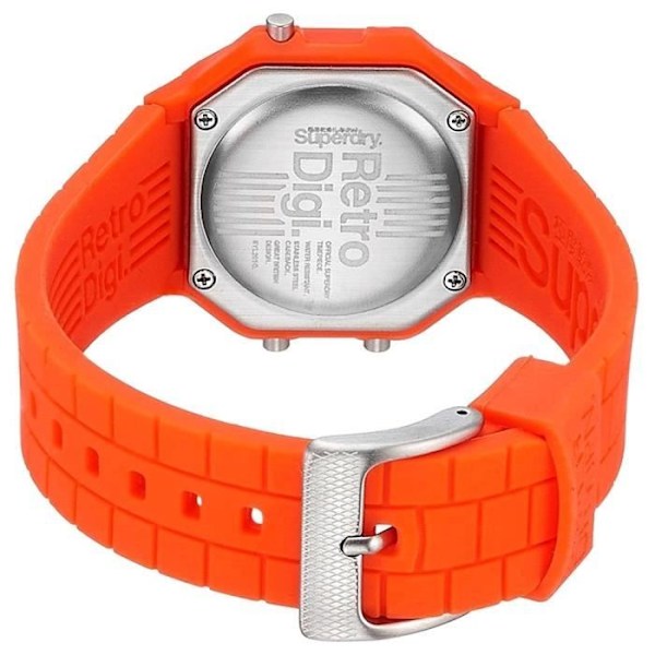 Klocka - SUPERDRY - SYL201O - Digital multifunktion - Orange silikon - Stänkbeständig Orange