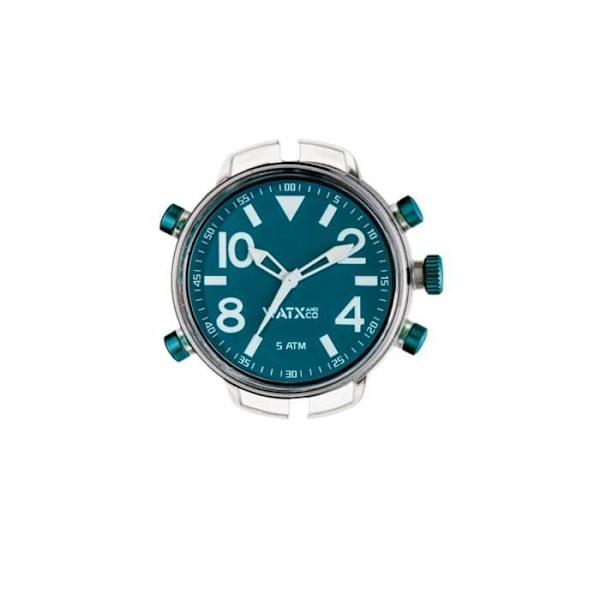 Kello - WATX&COLORS - RWA3740 - Kvarts - Analoginen - Kumi - Sininen Blå grön