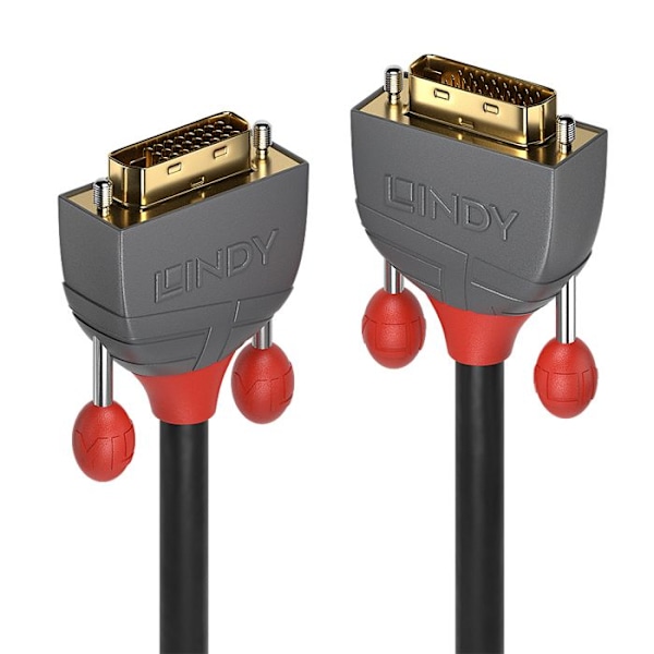 DVI-D Dual Link - LINDY - 2 m - Urosliitin - Kolminkertainen suojaus - 24 karaatin kulta