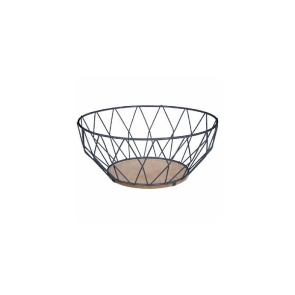 Korg - AC-DÉCO - Diamantmönster - D 28 cm - Metall - Grå Grå