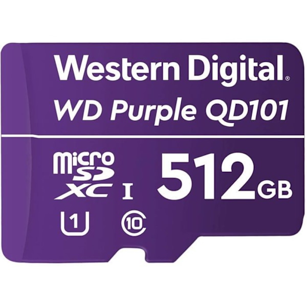 Hukommelseskort - WD - LILLA QD101 - 512 GB - Klasse 10 - 3 års garanti