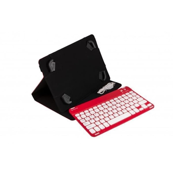 SilverHT 19145, Foldbar kuffert, Universal, 25,6 cm (10,1"), Bluetooth, Tastatur, Rød, Hvid
