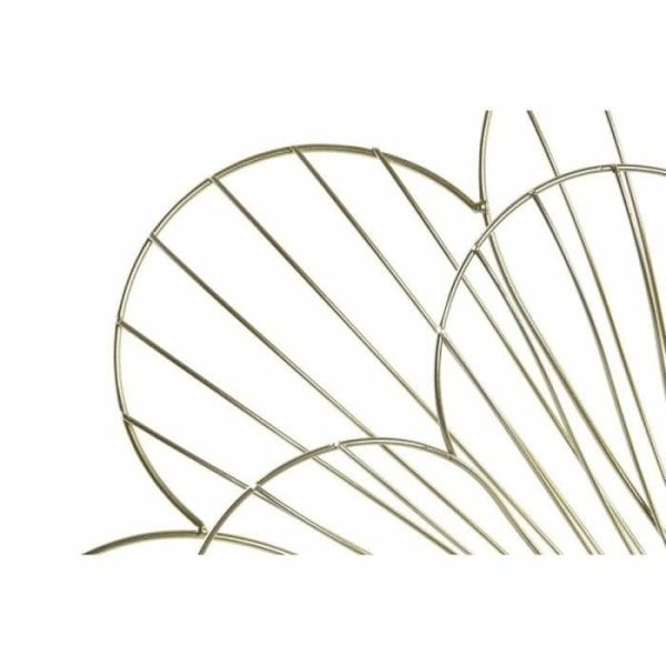 Væghænger - LANA DECO - Guld Blomst - Metal - 57 x 4 x 57 cm - Moderne Design gyllene