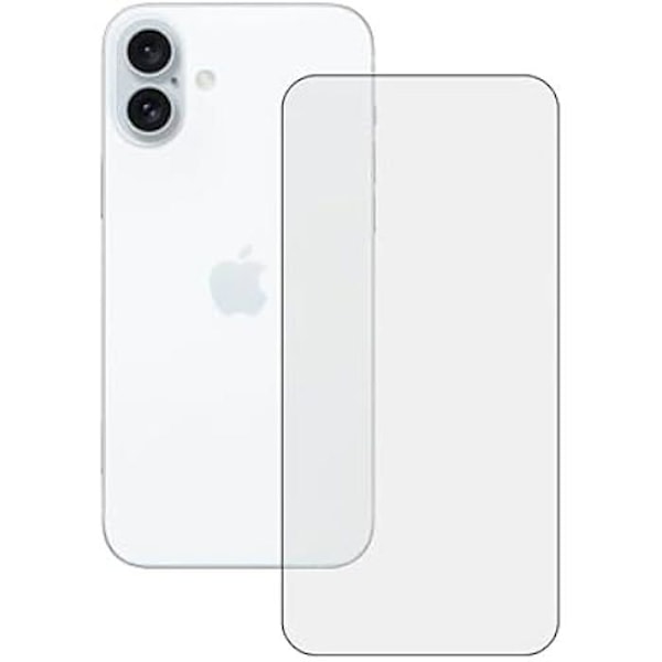 Skärmskydd - KSIX SMART YOUR TECH - iPhone 16 Plus - 9H härdat glas - svart kant - dubbelhäftande Svart