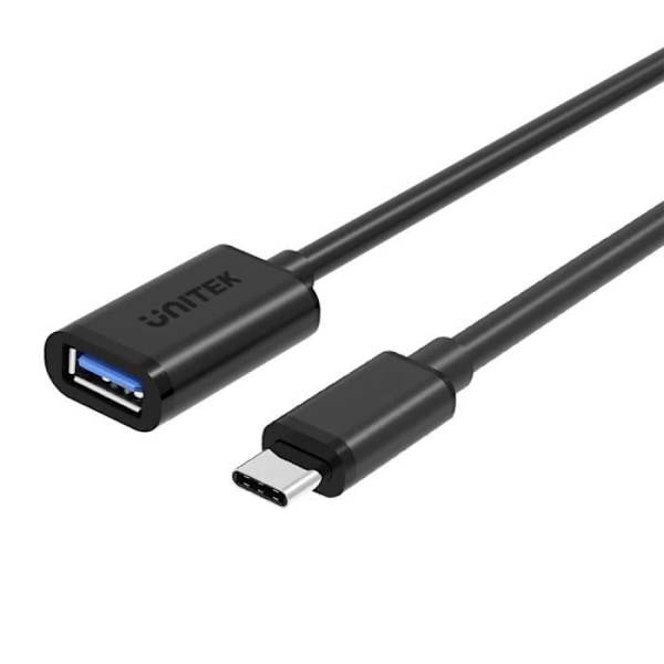 UNITEK Y-C476BK USB-JOHTO 0,2 M USB 3.2 GEN 1 (3.1 GEN 1) USB C USB A