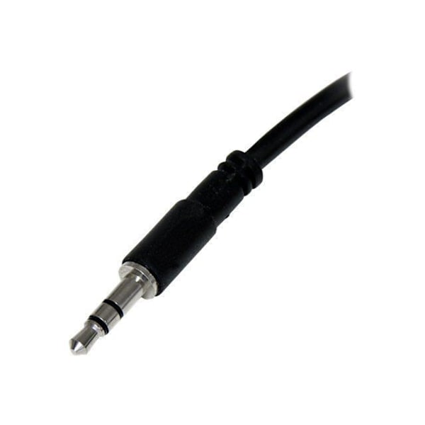 Slim stereojakohjainkaapeli - STARTECH - Uros 3,5 mm kahteen naarasliittimeen - Musta - 20 cm